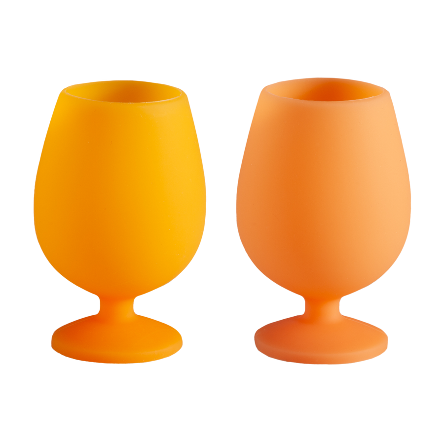 Buttermilk + cantaloupe | stemm | silicone unbreakable wine glasses