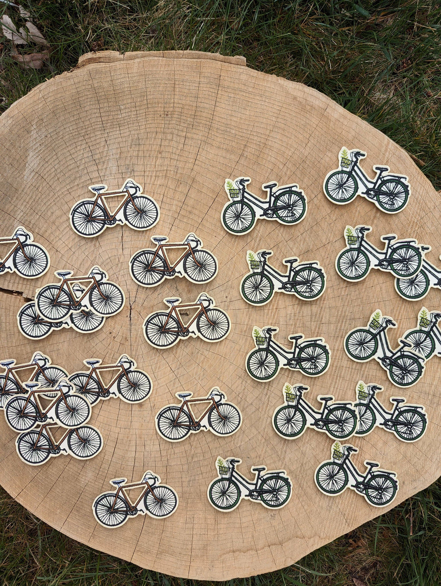 Patch | bike with fern | iron-on patch