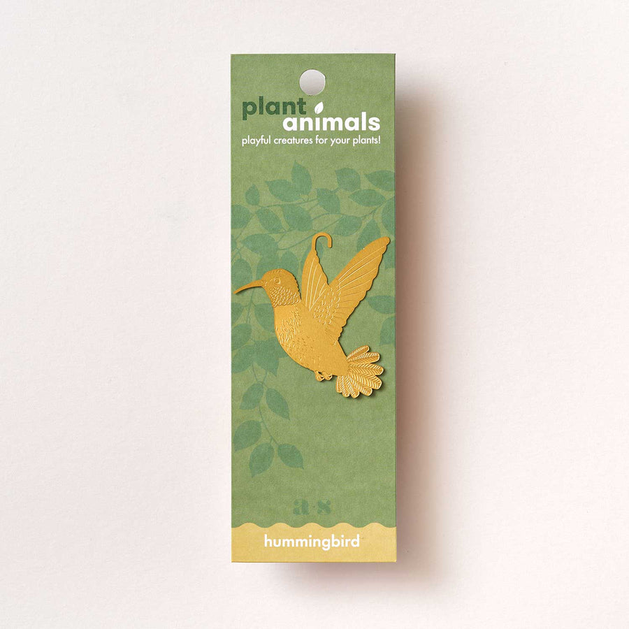 Plant Animal - Hummingbird plant decoration - Brass Hummingbird Plant Animal