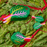 XL Rainbow Chard Hair Claw Clip