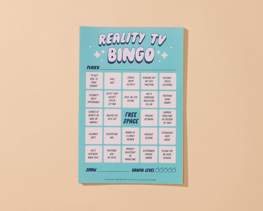 Cheesy TV Bingo Game by Your Gal Kiwi—Reality TV Bingo