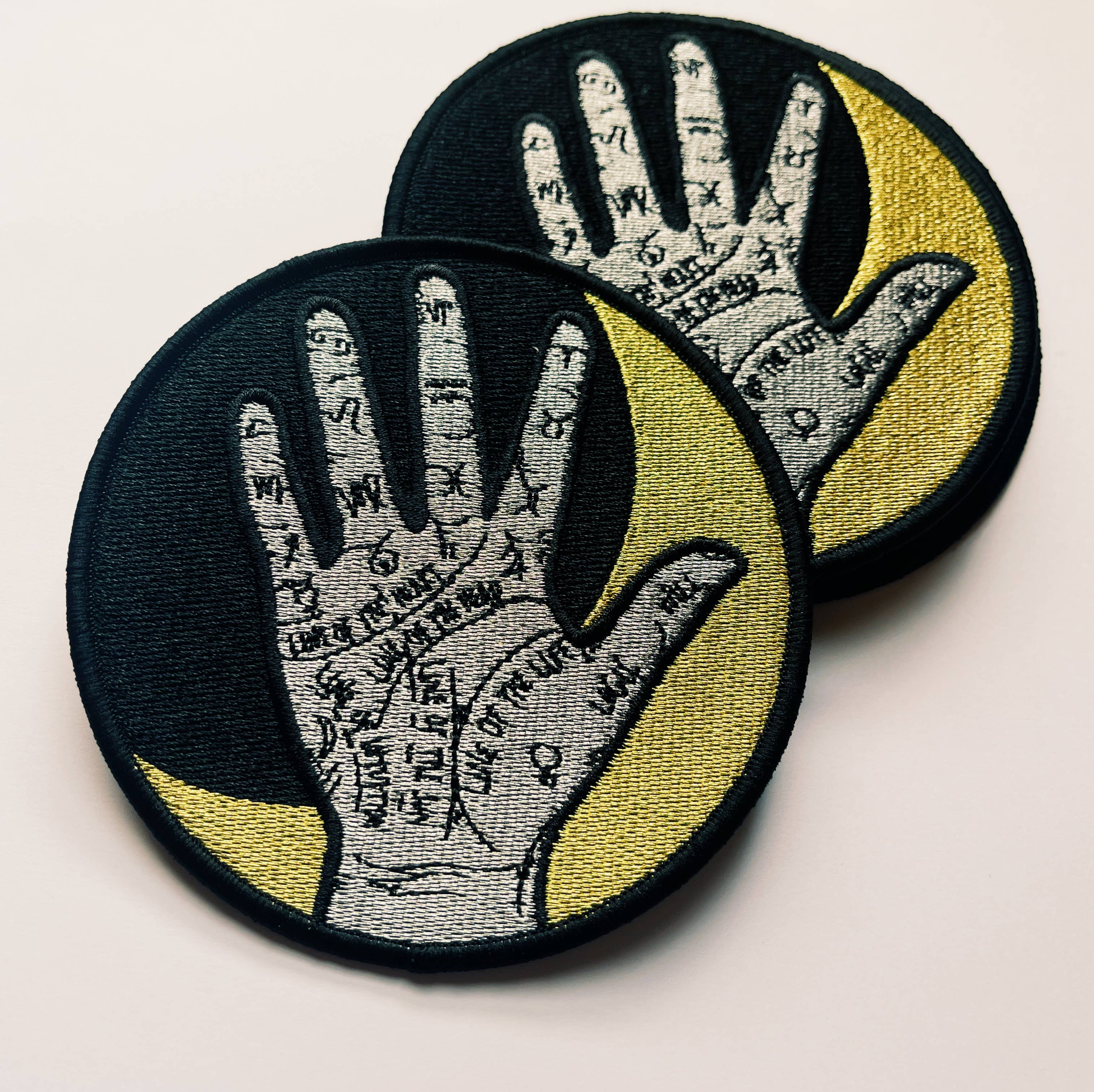 Witchy Moon and Palmistry Iron On Patch