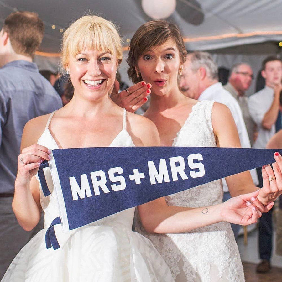 Mrs + Mrs Wedding Pennant