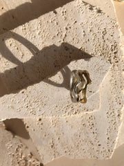 rivulet stacking rings in brass or sterling silver