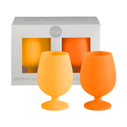 Buttermilk + cantaloupe | stemm | silicone unbreakable wine glasses