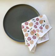 Cotton cloth napkins SET OF 4 -Pomegranate and Orange