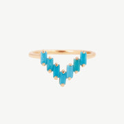 Chevron Gemstone Ring