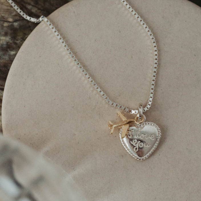 Airplane Charm in Sterling Silver