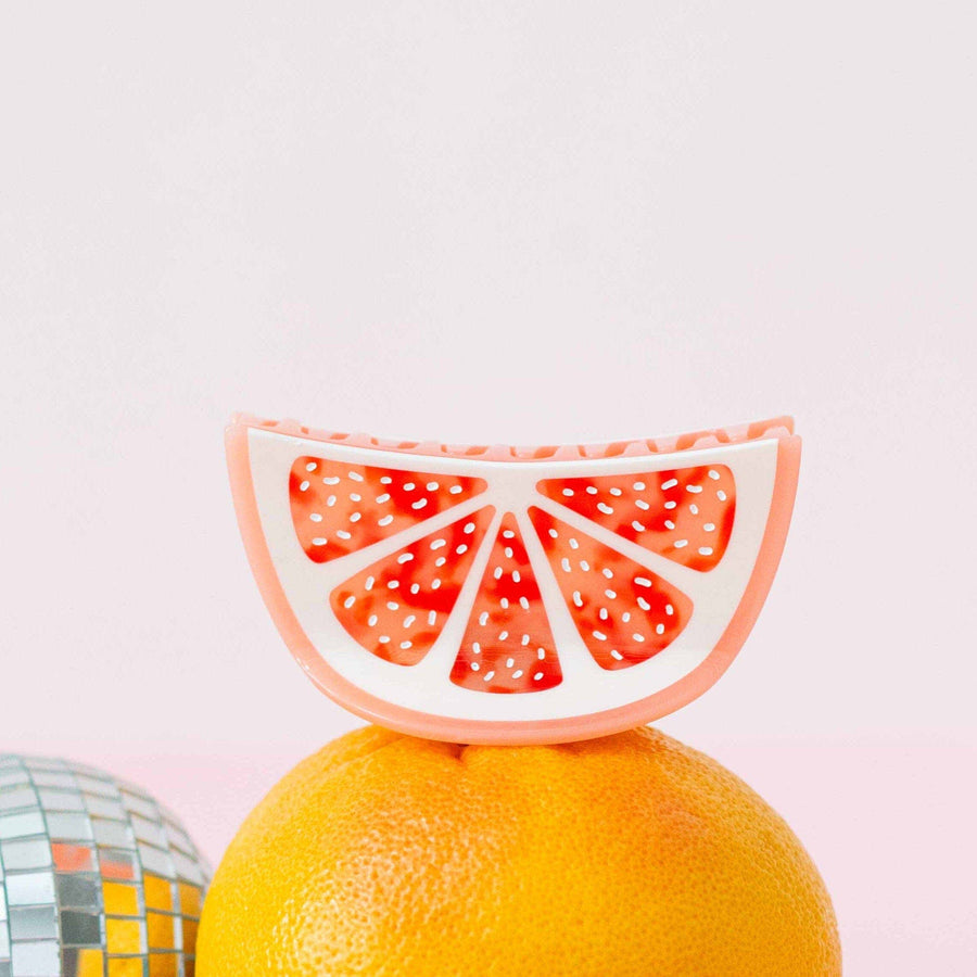 Large Grapefruit Slice Hair Claw Clip - Jenny Lemons