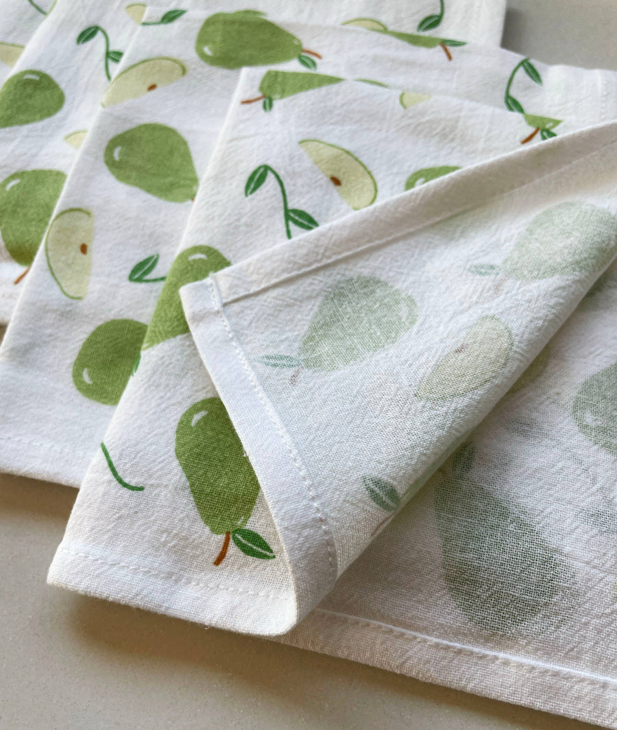 Cotton cloth napkins SET OF 4 -Pears