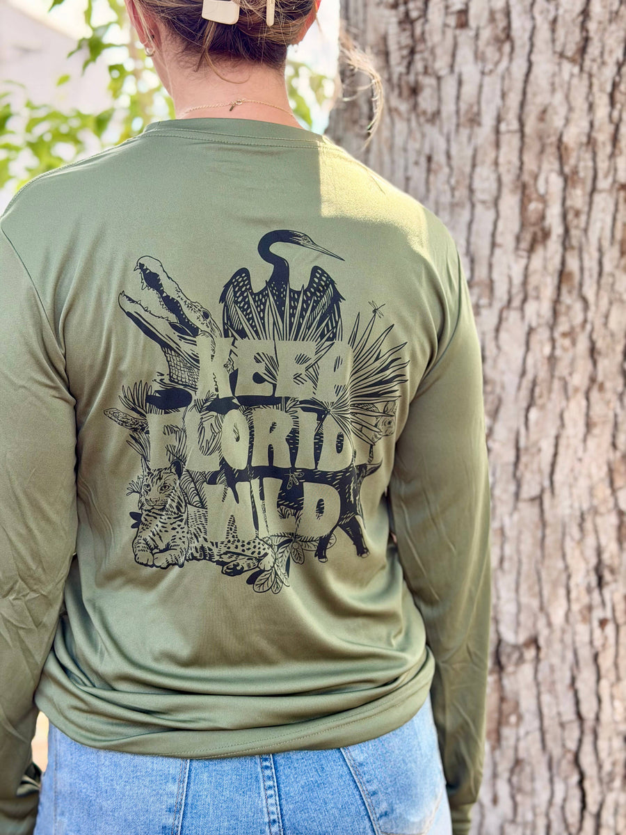 Keep Florida Wild L/S Dry-Fit Tee