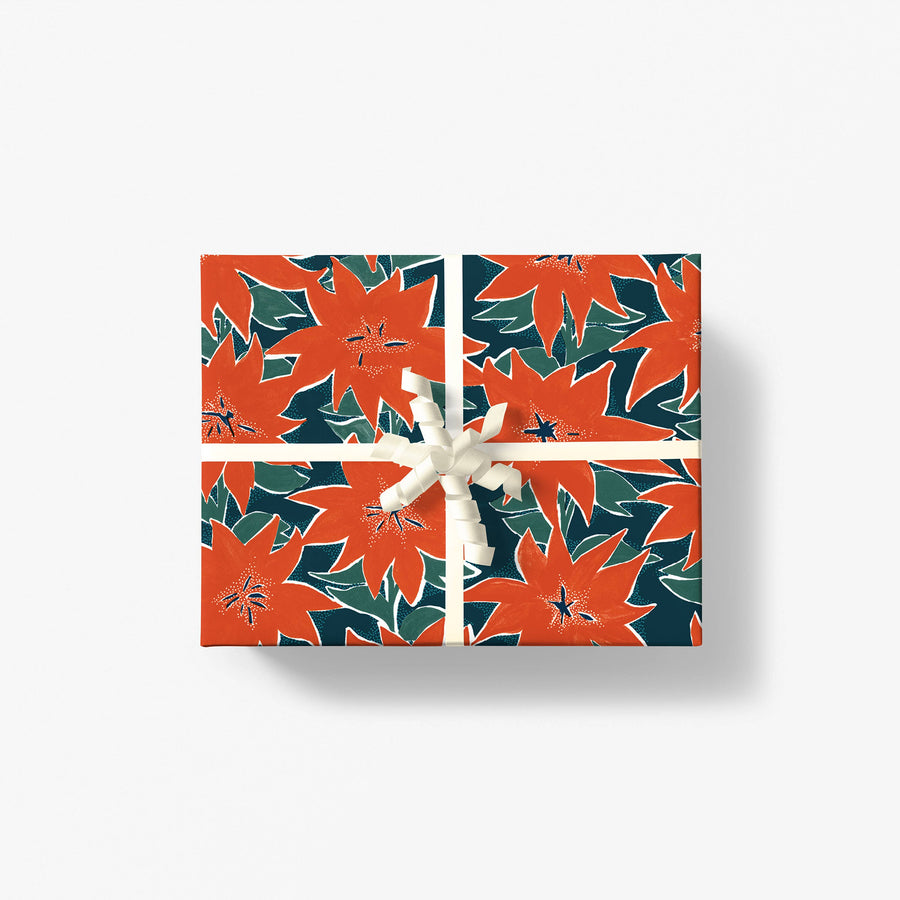 Wild Poinsettia Gift Wrap