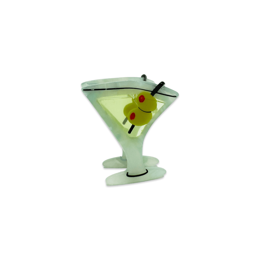 Mini Martini Hair Claw Clip