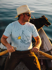 f*ck this I'm out - Sailboat Unisex Tee Light Blue