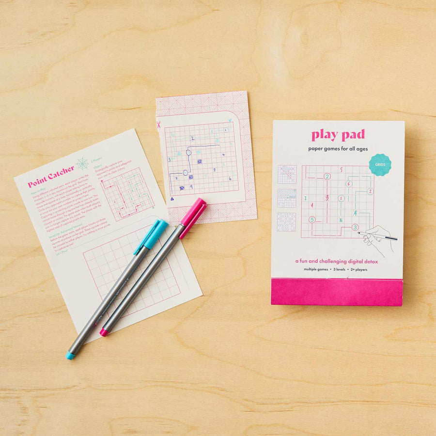 Play Pad Grid – Screen-Free Pen & Paper Games
