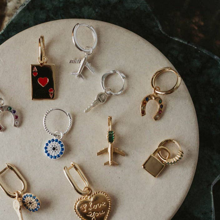 Airplane Charm in Sterling Silver