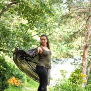 Black Modern Women's Kimono Robe - Beach Coverup | Mansa