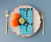 Murmuration linen napkin, blue, SET OF 4
