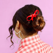 Bow Hairpin in Small Cherry