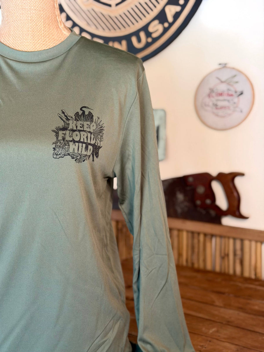 Keep Florida Wild L/S Dry-Fit Tee