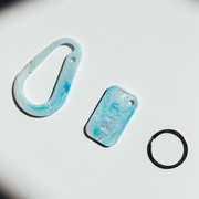 Carabiner Bag Charm Keychain made from Recycled Plastic