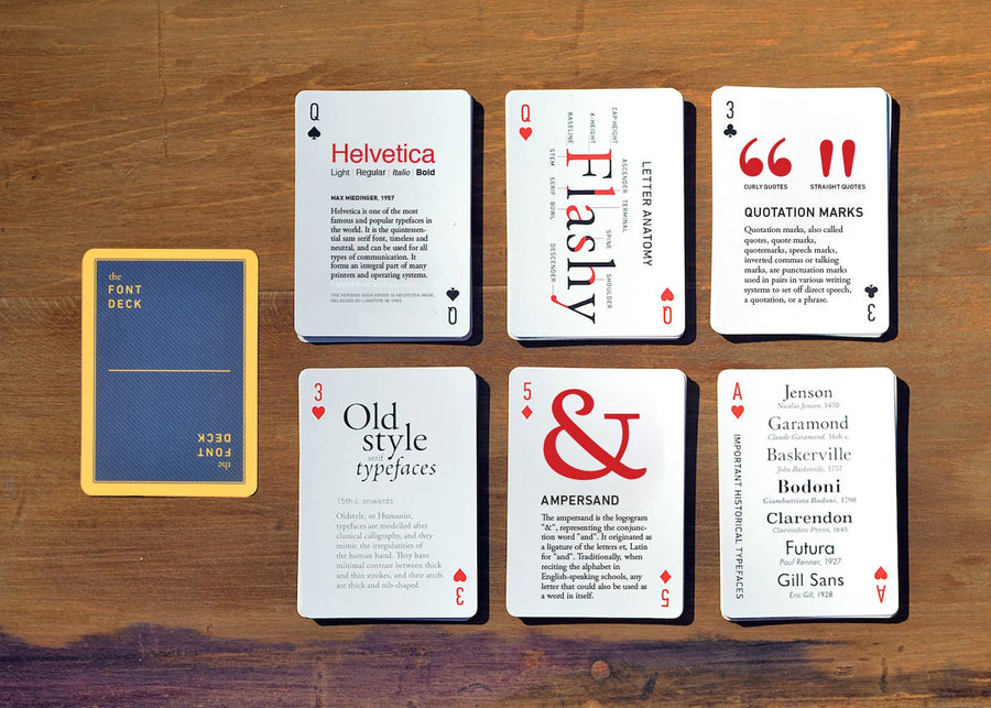 The Font Deck: Playing Cards about Typography