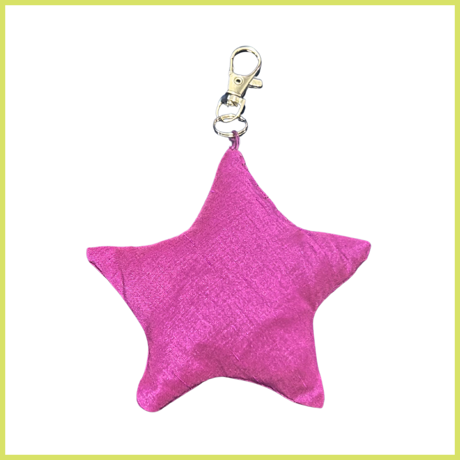 Bright Purple Star Bag Charm