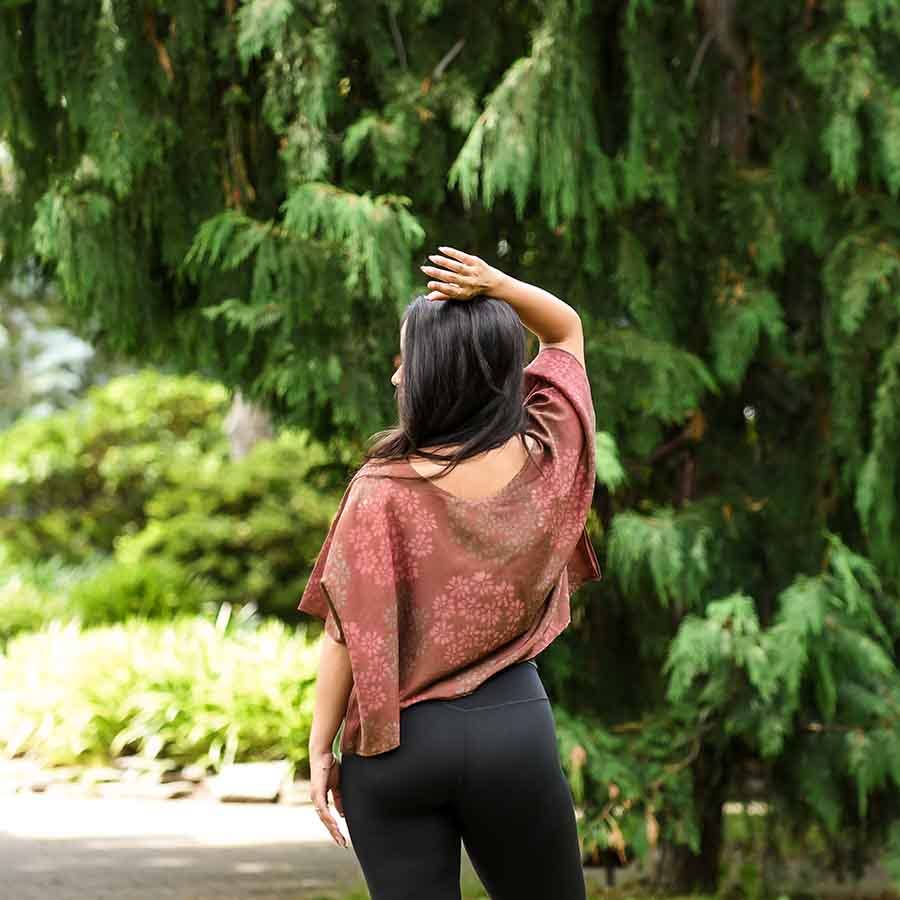 Women's Crop Top Lightweight Cotton Blouse | Autumn Breeze