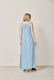 San Lucar Light Blue Halter Dress