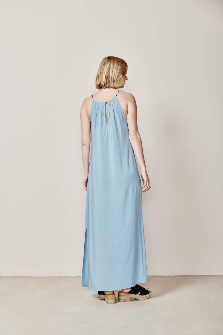 San Lucar Light Blue Halter Dress