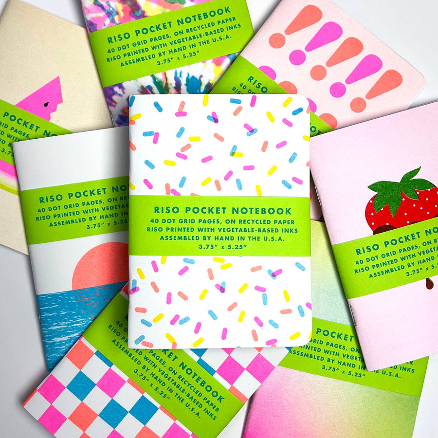 Riso printed pocket notebook