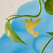 Plant Animal - Hummingbird plant decoration - Brass Hummingbird Plant Animal