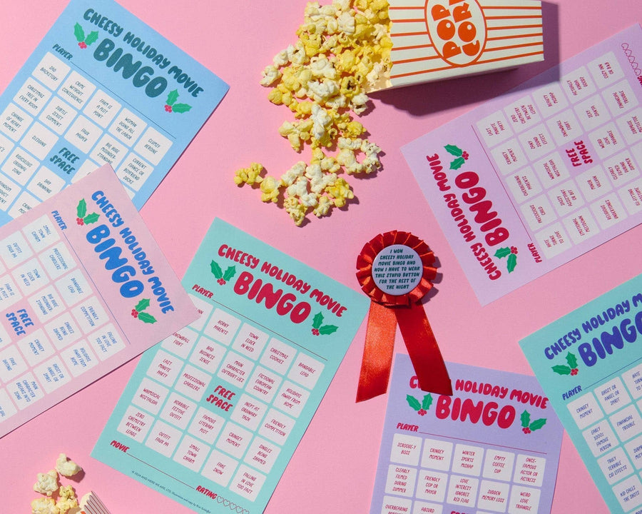 Cheesy Holiday Movie Bingo (Updated Format) by Your Gal Kiwi—Cheesy Holiday Xmas