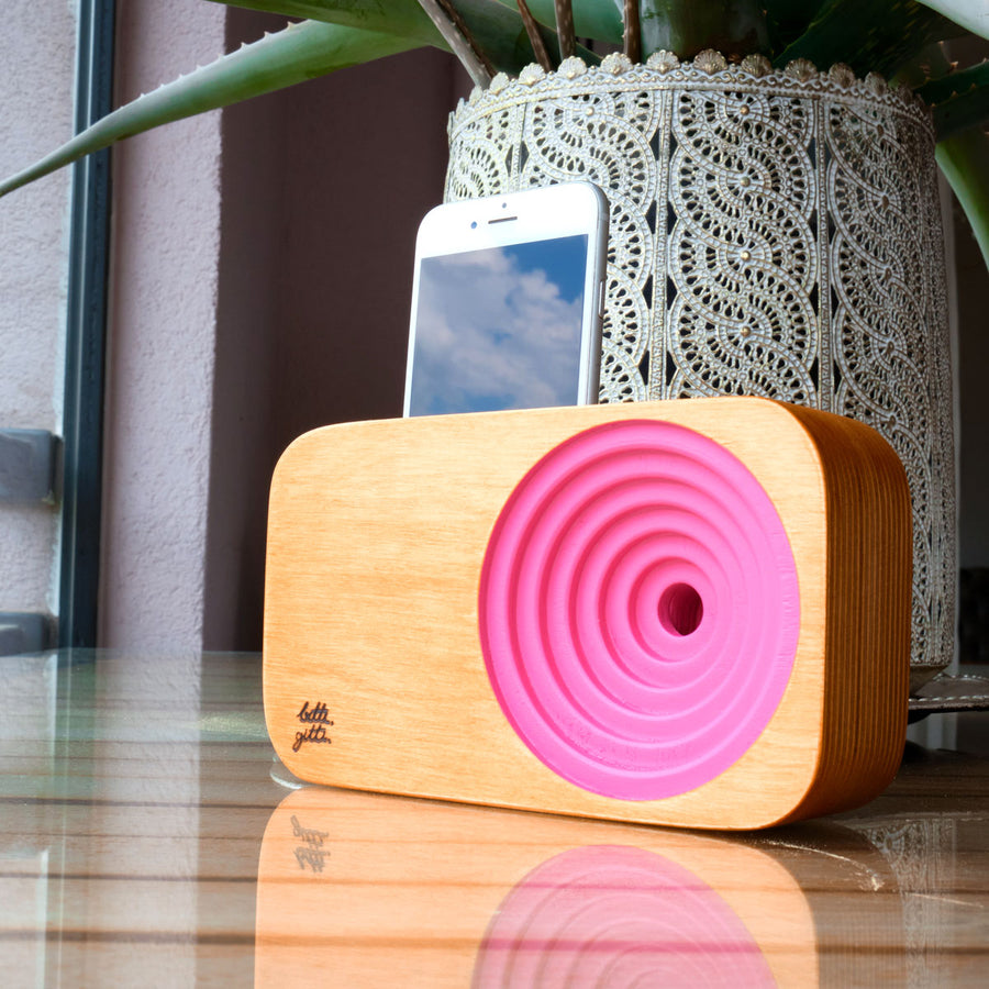 Sustainable Solid Colored Wooden Speakers
