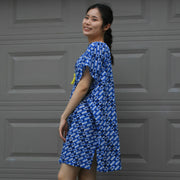 Daphne Kaftan and Tunic Top in Cobalt Swimmers