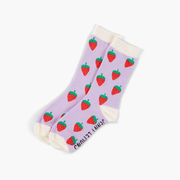 Lavender Strawberry Crew Socks