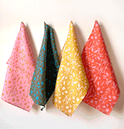 Trellis Tea Towel, coral