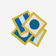 Stripe Dot Knit Coaster Set