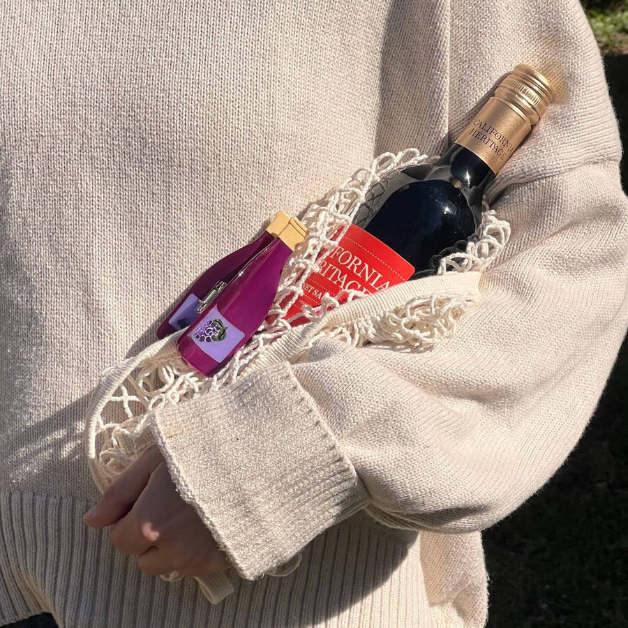 Large Red Wine Bottle Hair Claw Clip