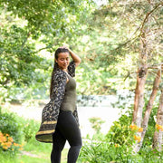 Black Modern Women's Kimono Robe - Beach Coverup | Mansa