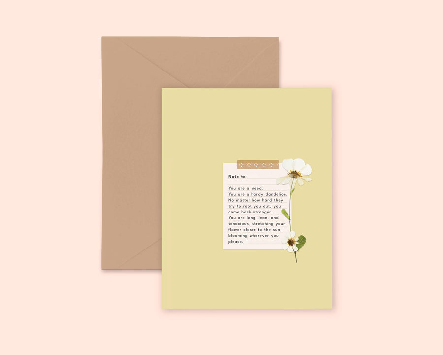 Note To Self Motivational Greeting Card