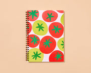 Tomato Letterpress A5 Spiral Notebook - Made in USA - Foodie, Fruit, Vegetable, Garden, Cooking, Recipe Journal - Summer, Back to School, Dinner Party, Housewarming Gift, Christmas Gift, Stocking Stuffer