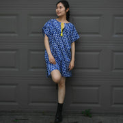 Daphne Kaftan and Tunic Top in Cobalt Swimmers