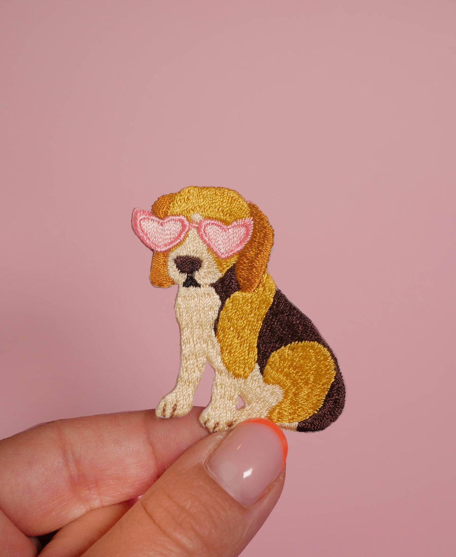 Beagle iron-on patch