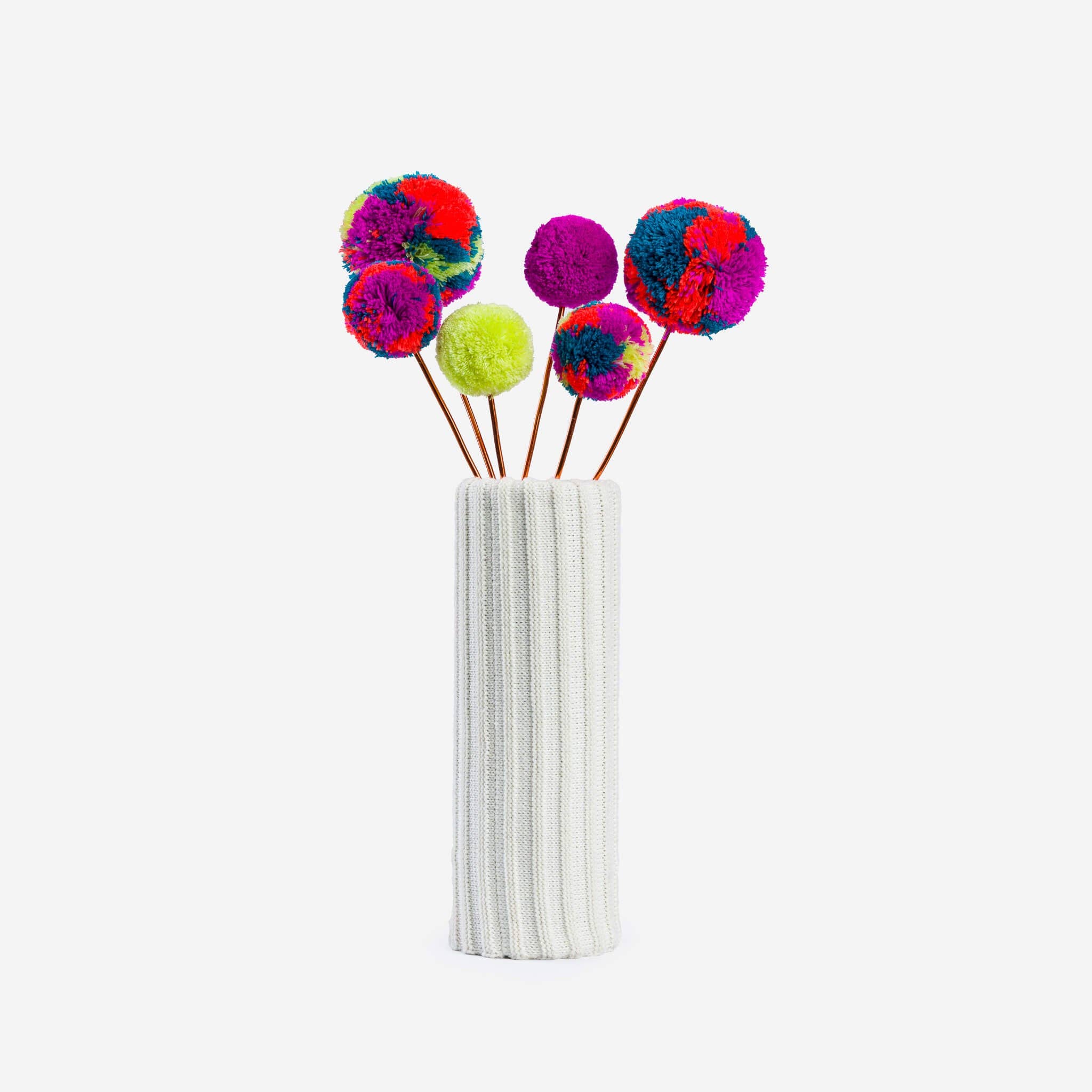 Pom Flower Bouquet: Magenta Lime