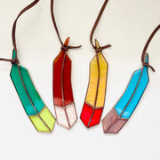 Stained Glass Mini Hammerhead Feather