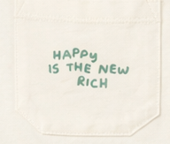 Happy is the New Rich Oversized Pocket Tshirt