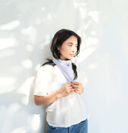 Tides Bandana: White on Stone