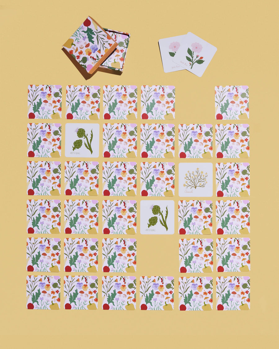 Garden Matching Card Memory Game