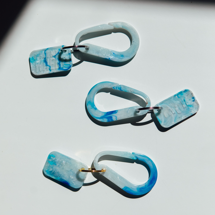 Carabiner Bag Charm Keychain made from Recycled Plastic